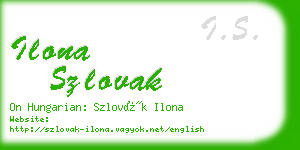 ilona szlovak business card